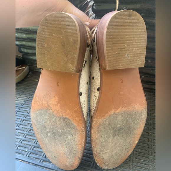 Coolway Women’s Cream Leather Shoes Laser Cut Leather - Picture 3 of 5